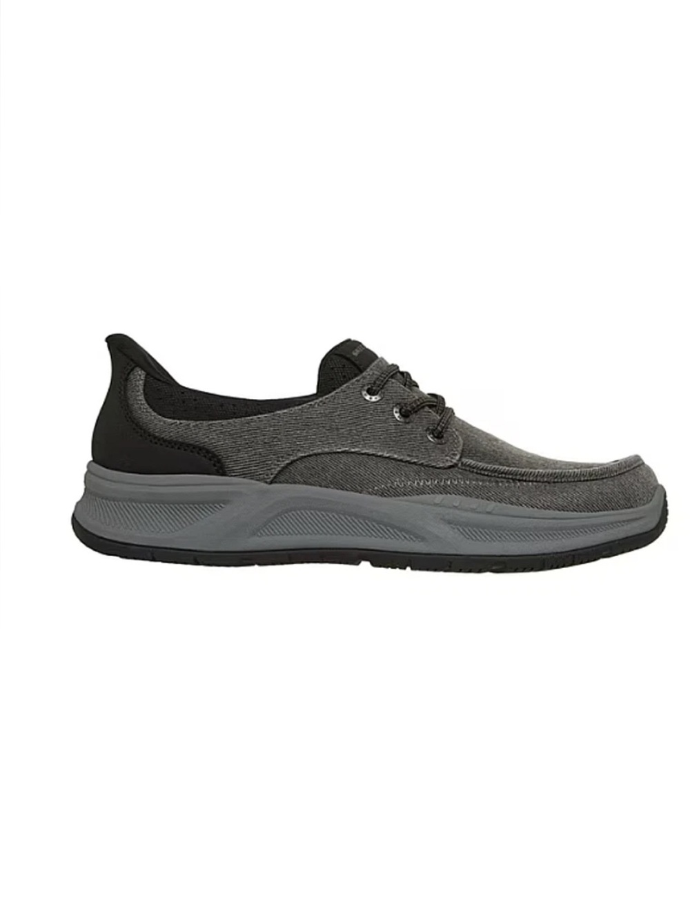 Skechers Mens Swift Fit Hands Free Slip On Canvas Moc Toe Sneakers Grey Size 8